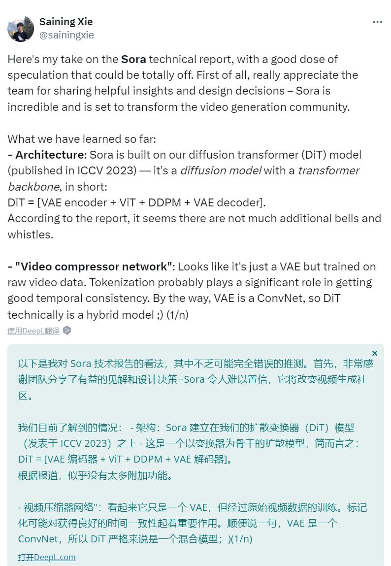 AI视频生成DiT架构原理解析图