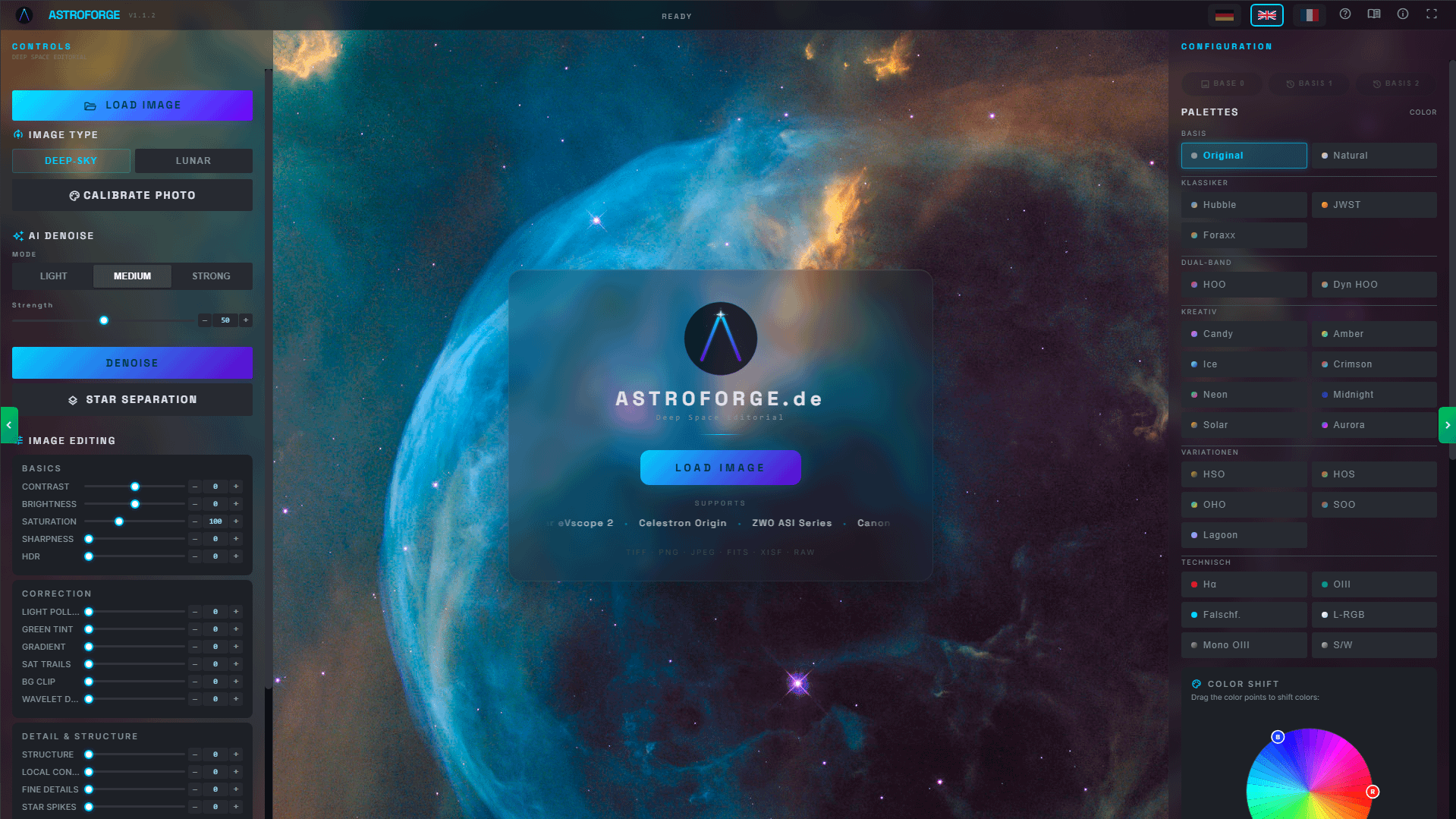 Lightroom AI 降噪强度滑块操作界面实操