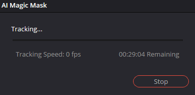 DaVinci Resolve 魔法遮罩 AI 实例分割操作界面