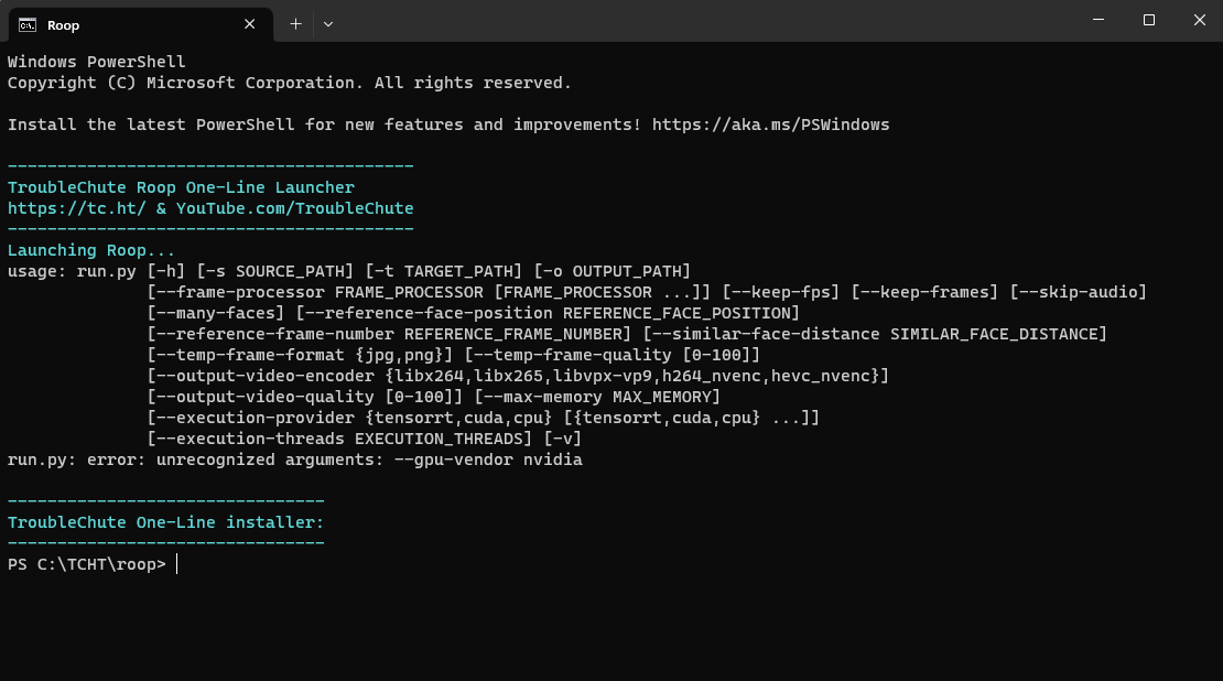 AI 换脸本地环境 CUDA 与 Python 安装界面